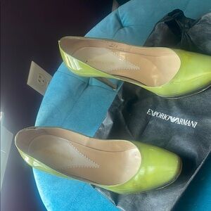 Emporio Armani Green Heels Sleek Modern Design